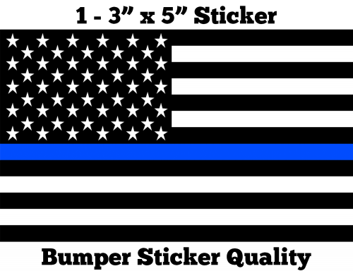 Sometimes There's Justice Just Us Thin Blue Line Police Sticker